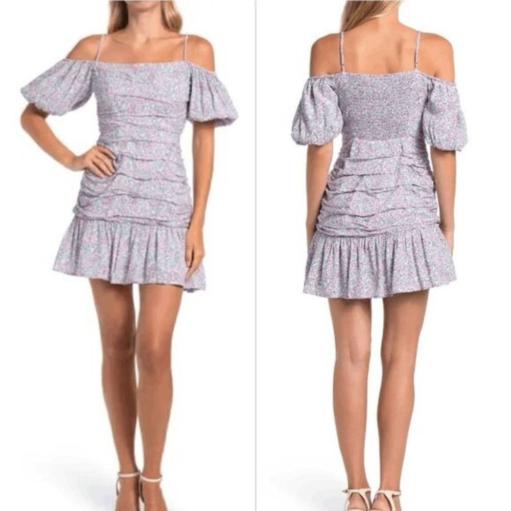 Astr Floral Off-Shoulder Dress